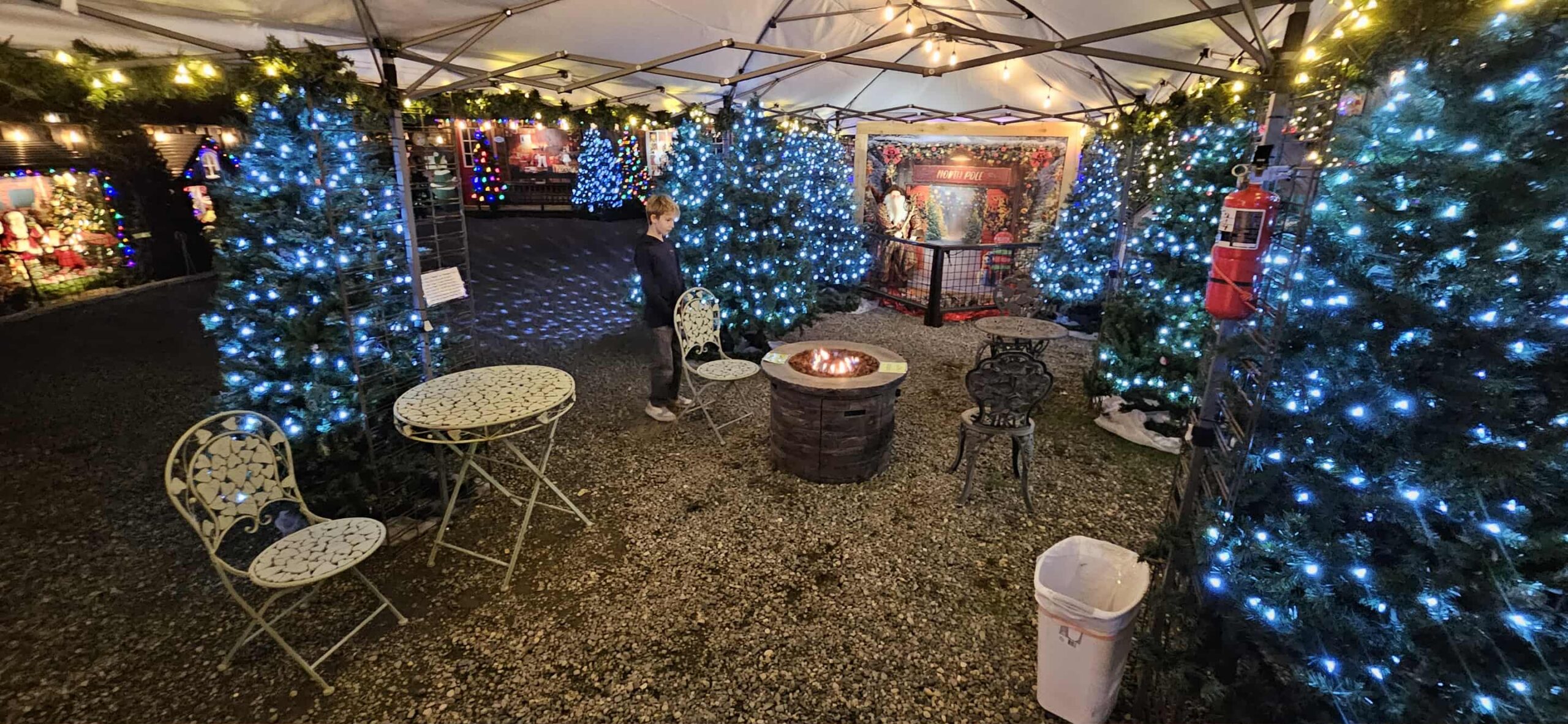 Lights and decorations at Billie's Santa Lane