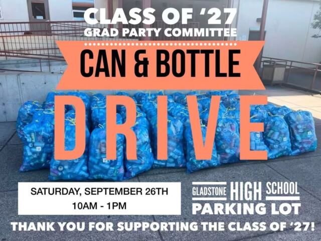 TODAY! 🧡🖤 The Class of 2027 Grad Party Committee is holding a Can &…
