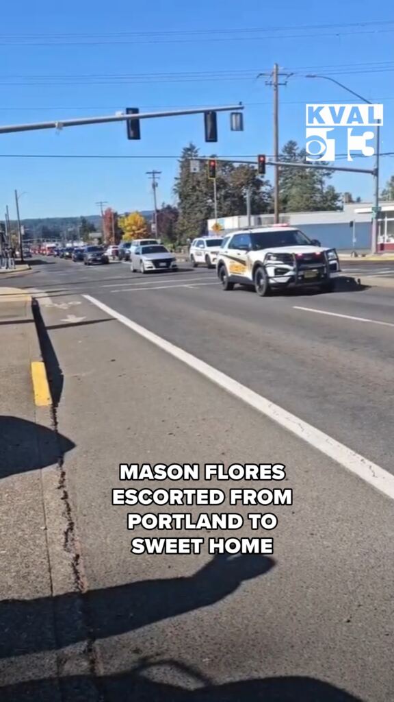 Mason Flores, #8, escorted home.